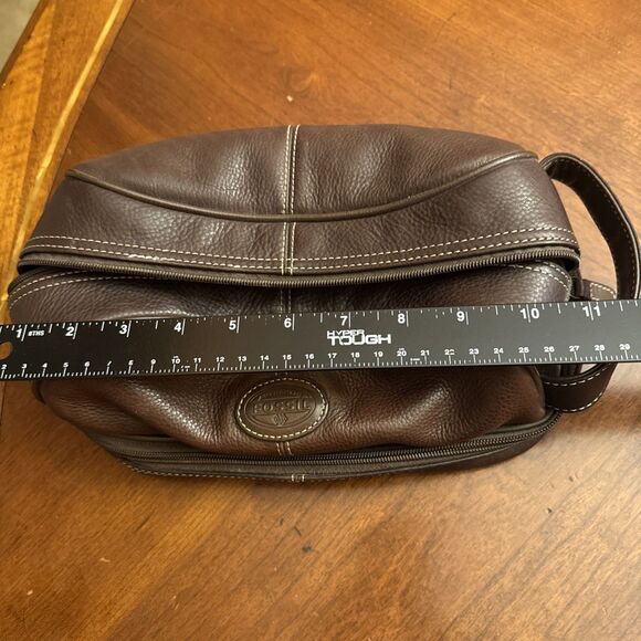 FOSSIL  Brown Men’s Travel Toiletry Bag - Picture 6 of 14